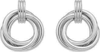 Luxenter oorbellen in 925 sterling zilver en briljant zirkonia rhodium afwerking - Imad