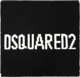 Dsquared2 Wollen Sjaal - Heren - Sjaals - Zwart - ONE Size - Wol - Accessoires