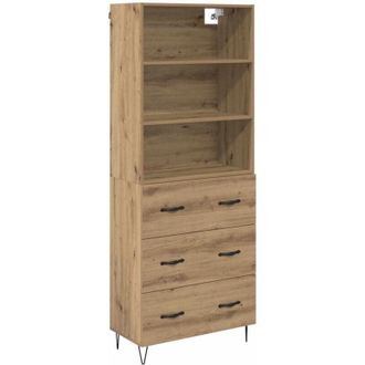 vidaXL Highboard Artisan Oak 69.5 x 34 x 180 cm Engineered Wood vidaXL