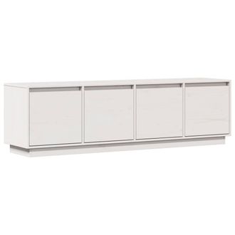 Berkfield Home TV Cabinet White 156x37x45 cm Solid Wood Pine | Size: 156 x 37 x 45 cm