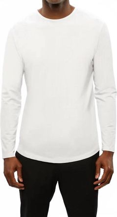 Cuts Ao Long Sleeve Curve Hem Tee In White
