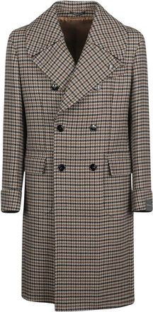 Gabriele Pasini Double-breasted Jas - Heren - Mantel - Beige - M - Leer - Jassen