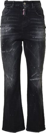 Dsquared2 Belly Bottom Jeans In Black Denim