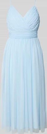 Lace & Beads Cocktailkleid mit Spaghettitr&auml;gern in Hellblau, Gr&ouml;&szlig;e XXL