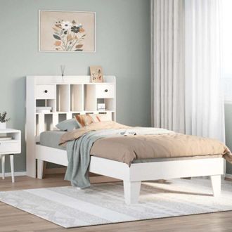 vidaXL Vidaxl - Bed Frame without Mattress White 90x200 cm Solid Wood Pine