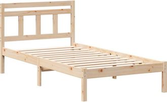 vidaXL Bed Frame Brown Solid pine wood Vidaxl