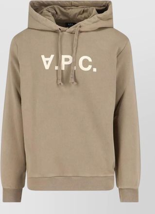 A.P.C. hooded sweatshirt drawstring hood ribbed cuffs