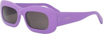 Celine 3 Dots Smoke Rectangular Ladies Sunglasses CL40294I 78A 53