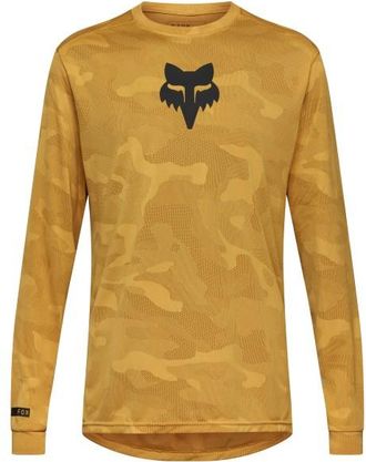 Fox Ranger Tru Dri L/S Jersey Velotrikot f&uuml;r Herren | beige/gelb