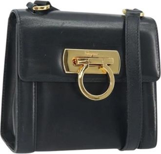 Ferragamo Pre-owned Shoulder Bag - Dames - Vintage Schoudertas - Zwart - ONE Size - Leer - Vintage