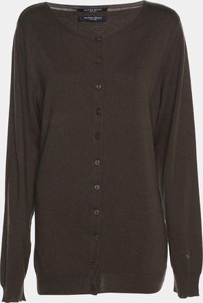 Marina Rinaldi Marina Sport By Marina Rinaldi Olive Green Knit Button Front Sweater