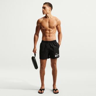 Nike Mens Swim Breaker 5 Brief-Lined Volley Short in Black | NESSG574-001