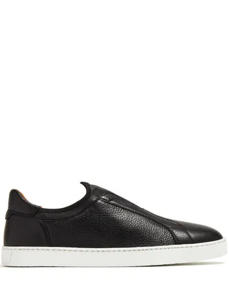 Magnanni Leve slip-on sneakers - men - Leather/Leather/Rubber/Suede - 44 - Black