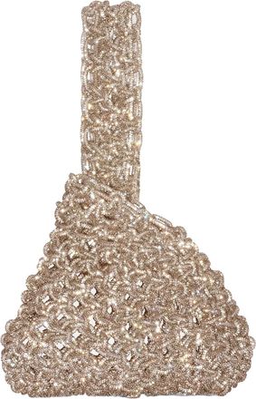 Hibourama Bags Golden Shadow Niky Triangular Handwoven Resin Handbag