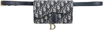 Dior Pre-owned Canvas Belt Bag - Dames - Vintage Heuptassen - Blauw - ONE Size - Leer - Vintage