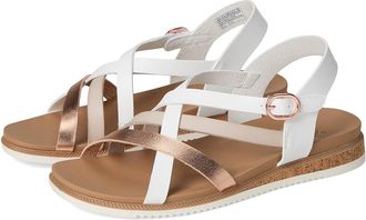 Skechers Desert Kiss Low - Peak Rank Womens Dress Sandals White : 7.5 M, Synthetic