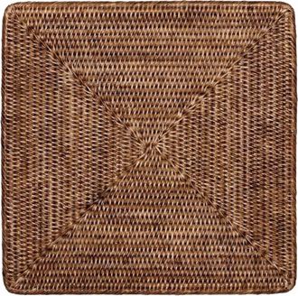 Caspari Rattan Placemats - Set Of 4 In Brown