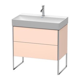 Duravit Duravit Xsquare Mueble De Pie 78,4 X 46,0 Cm, 2 Cajones, Para Lavabo Durasquare 235380, Color (frente/cuerpo): Albaricoque Perla Seda Laca Mate - Xs44