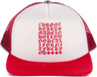 Chrome Hearts Eyechart truckerpet - Rood