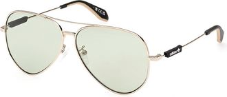 adidas OR0085 28N Mens Sunglasses Gold Size 59