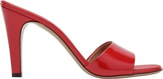Ferragamo High Slide Heeled Mule - Dames - Muiltjes - Rood - 38 1/2 EU - Schoenen