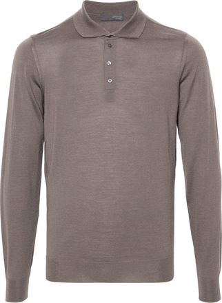 Drumohr merino wool polo shirt - men - Merino - 50 - Brown