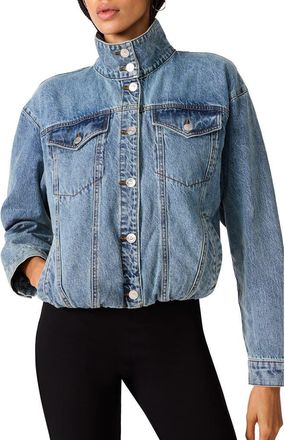 Steve Madden Allyson Cotton Denim Jacket in Imperial Blue at Nordstrom, Size X-Large