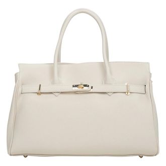 Estro & Luminara Large Satchel Bag - female - Estro - Handbags - Beige - ONE SIZE - Bags