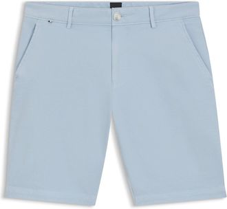 HUGO BOSS Mens Slice Solid Bermuda Shorts in Light/Pstl Blue - Size 40W/32L