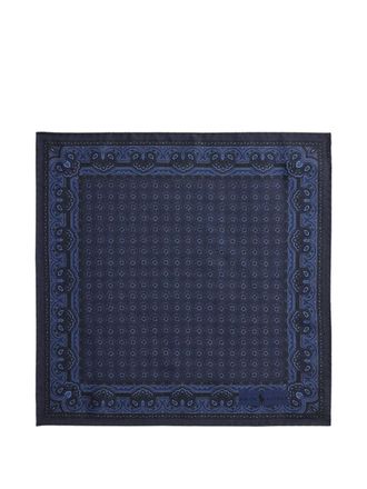 Polo Ralph Lauren printed pocket square - Blue