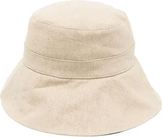 Jacquemus Le bob Bando strap bucket hat - unisex - Linen/Flax - 56 - Neutrals