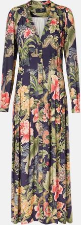 Etro Jersey and fil coupe jacquard maxi dress