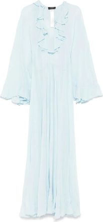 Twin-Set Abito lungo con ruches - Blu