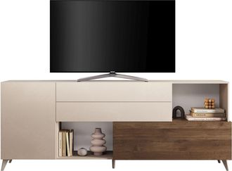 Inosign Sideboard »Monaco in Breite 241 cm, Anrichte mit Tür, Klappe und 2 Schubkästen« Stauraumschrank - sanftes Schliessen, edles Design, viel Platz