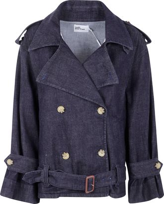 Self Portrait Denim Trench Jacket