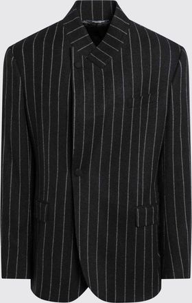 Dolce & Gabbana Blazer monopetto Sicilia Dolce & Gabbana in lana gessata