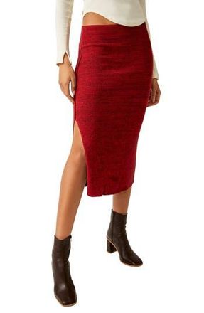 Free People Golden Hour Midi Sweater Skirt in Mulberries Combo at Nordstrom Rack, Size X-Small