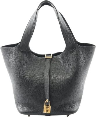 Herm&egrave;s 2020 Clemence Picotin Lock 22 handbag - Zwart