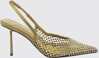 Le Silla Gilda Crystal-Embroidered Mesh High-Heeled Slingback Pumps