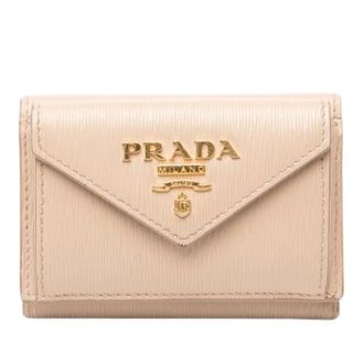 Prada Pre-owned Wallets, female, Beige, Size: ONE SIZE Pre-owned Leather wallets