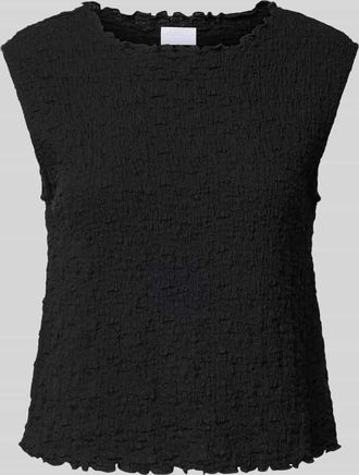 Jake*s Top in Crinkle-Optik in Black, Größe 44