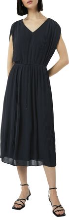 Comma Midikleid Ohne Taschen ohne Ärmel und mit Kordel