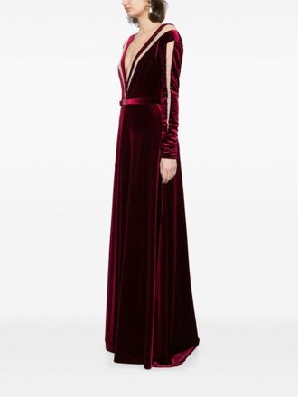 Saiid Kobeisy Velvet Long Dress