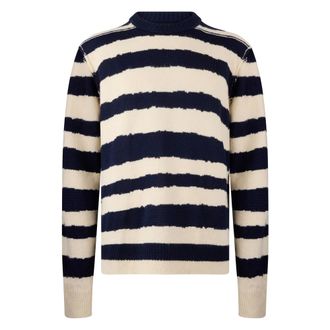 Diesel Elegant Striped Jumper - male - Diesel - Round-neck Knitwear - Black - L - Knitwear