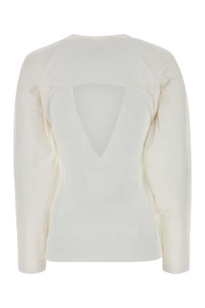 Jil Sander Womens White Cotton T-Shirt Optic Exterior Exterior: T-shirts And Polos