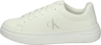 Calvin Klein Jeans Schoenen, Dames, Wit, 39 EU, Lage Sneakers met Verwijderbare Binnenzool