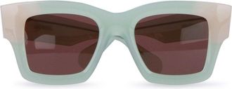 Jacquemus Womens Chunky Acetate Square Sunglasses Green Frame Plastic