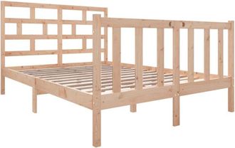 vidaXL Vidaxl - 3101328 Bed Frame without Mattress Solid Wood 140x190 cm (810062+814194)