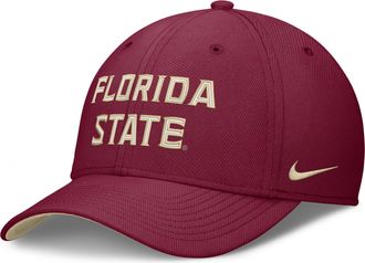 Nike Florida State Classic Swooshflex Nike Mens Dri-FIT College Hat in Red | NC0369XFTN-X2E