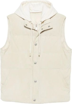 Eleventy Bodywarmer met capuchon - Beige